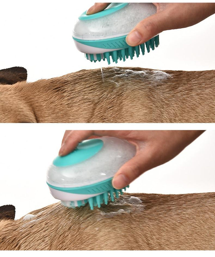 2-i-1 Såpe Dispenser og Massasje Sprayer for Hunde Luvikno