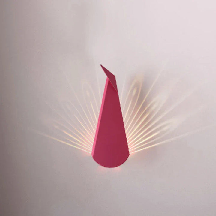 ElegantLuxe - Moderne LED Vegglampe Påfugl Fjær Skålift
