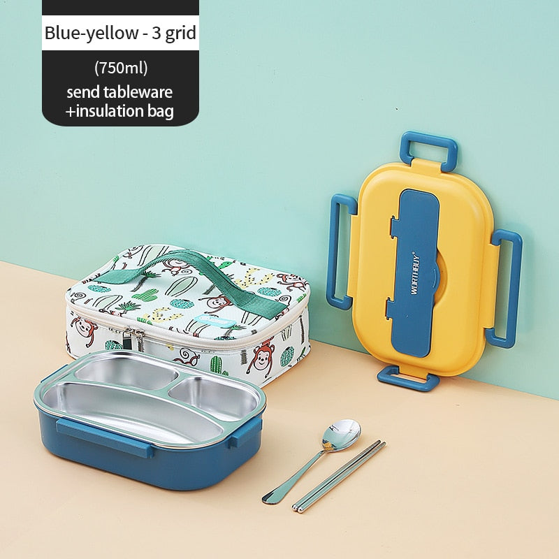 Rustfritt Stål Multi Rom Kids Matboks | Luvikno