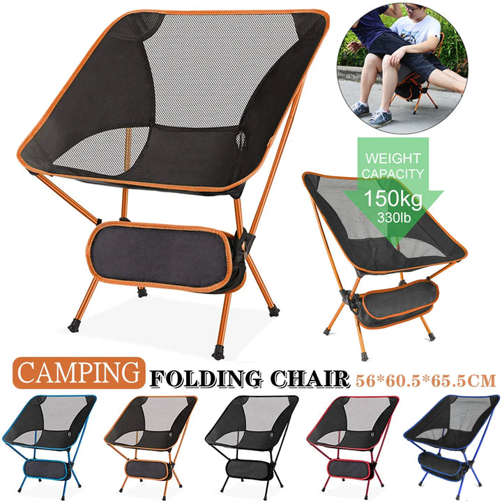 Luvikno | Campingstol & strandteppe sett Flexora | Ultralett & sammenleggbar | Inkluderer sandfri piknikmatte | For strand, fotturer & fiske