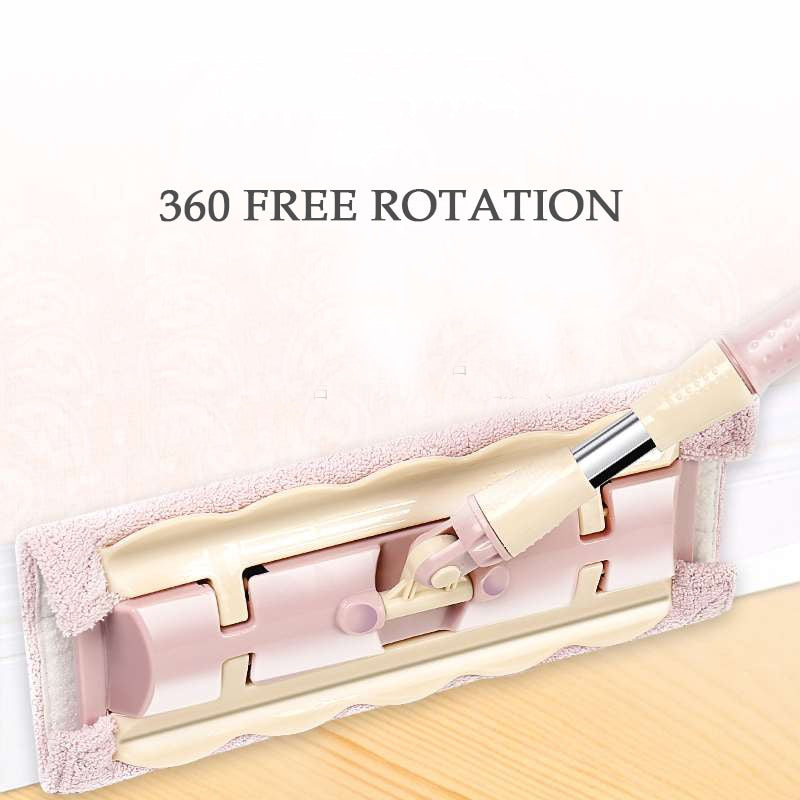 360 Grad Teleskopisk Stor Flat Mop | Luvikno