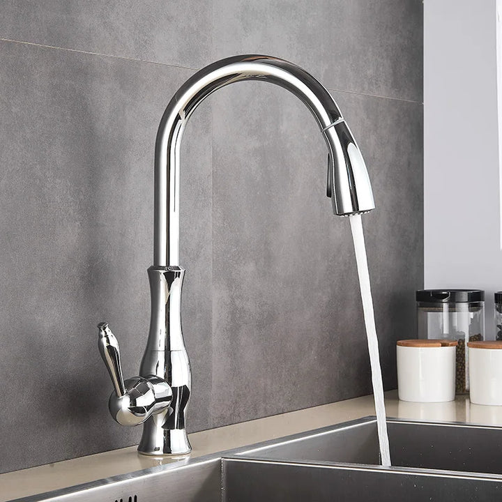 Luvikno | GlamFaucet Kjøkkenkran - Luksus Gylden Kjøkkenmikserkran