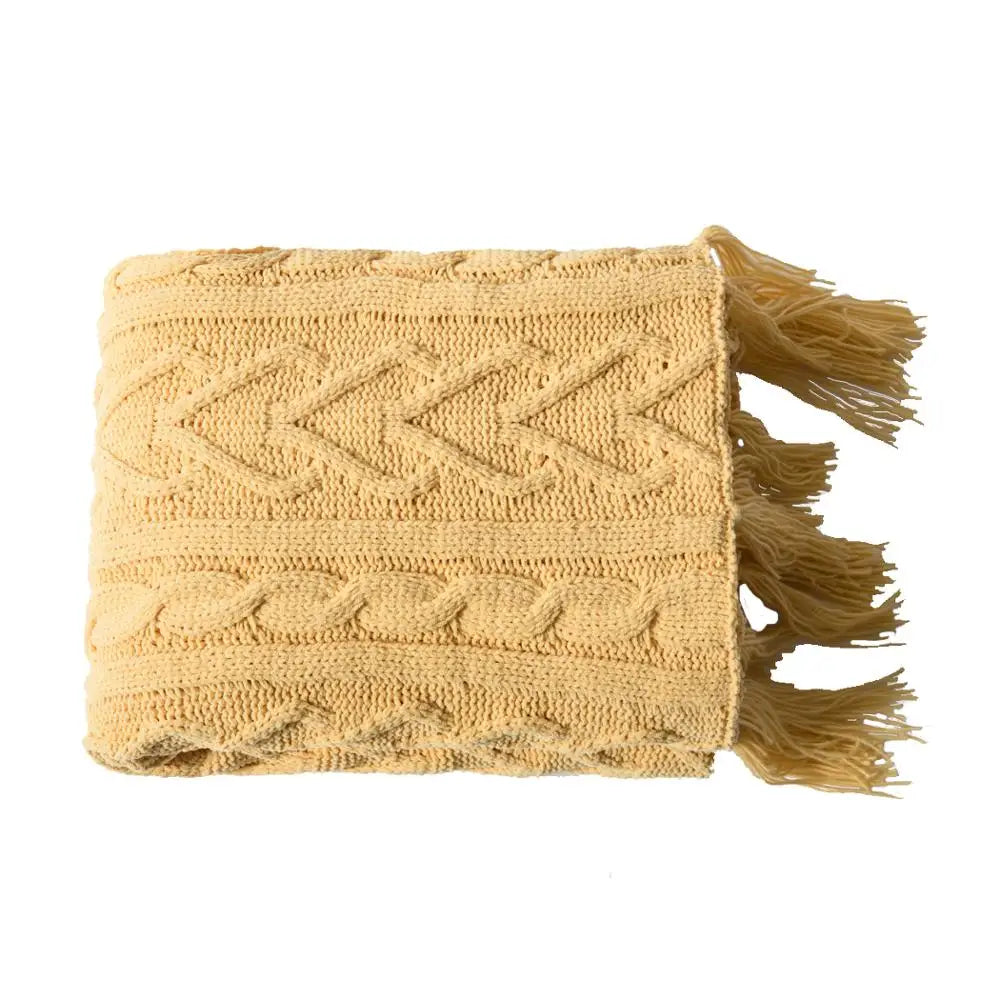 HeartCozy Blanket – Luxe Chenille Blanket with Heart Fringes Luvikno