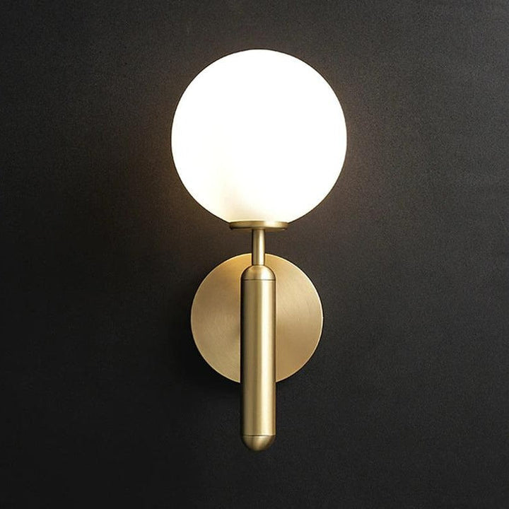 Moderne Glass Rund Vegglampe | Luvikno