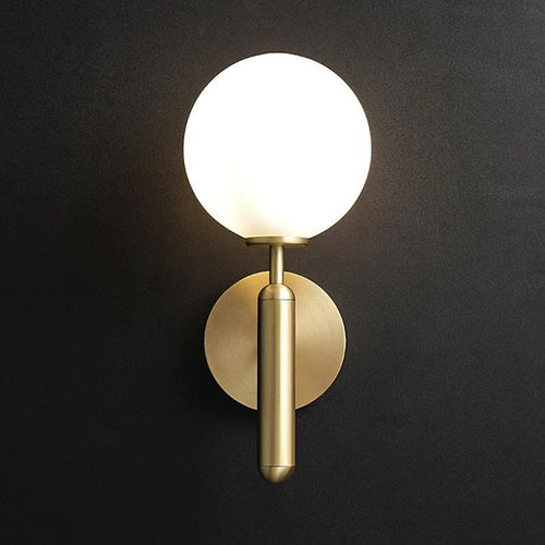 Moderne Glass Rund Vegglampe | Luvikno
