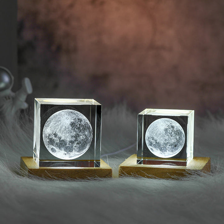 3D Krystall Torg Moon Nattlys | Luvikno