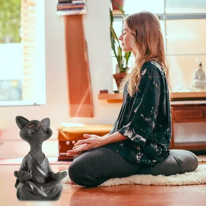 Whimsical Buddha Cat Figur Figur | Luvikno