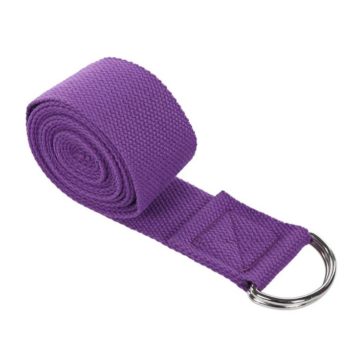 Premium bomull yoga stropp med justerbar D-ring spenne for stretching og pilates Luvikno