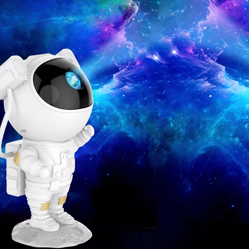 Astronaut Nattlys Prosjektor – LED Stjernehimmel Prosjektor for Barnerom, Beroligende Nattlys med Galakse- og Romprojeksjon, Dimbar og Justerbar | Luvikno