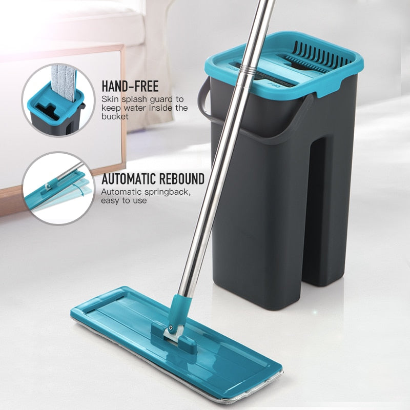 Luvikno | Magic Mop – Inkluderer 4 puter, 360° roterbar og vaskbar