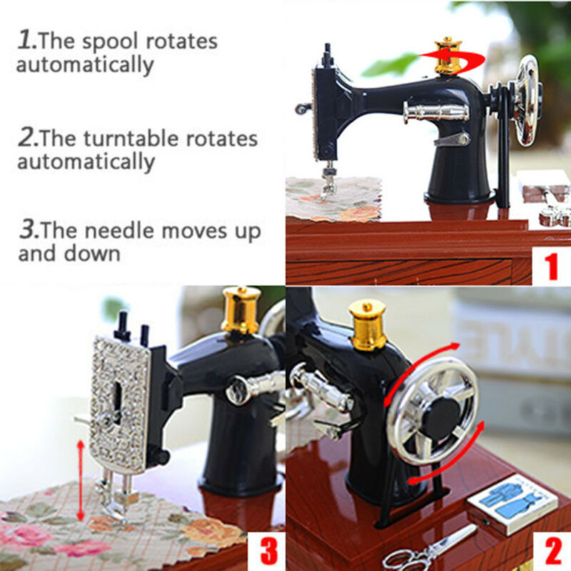 Mini Craft Retro Sewing Machine Decor | Luvikno
