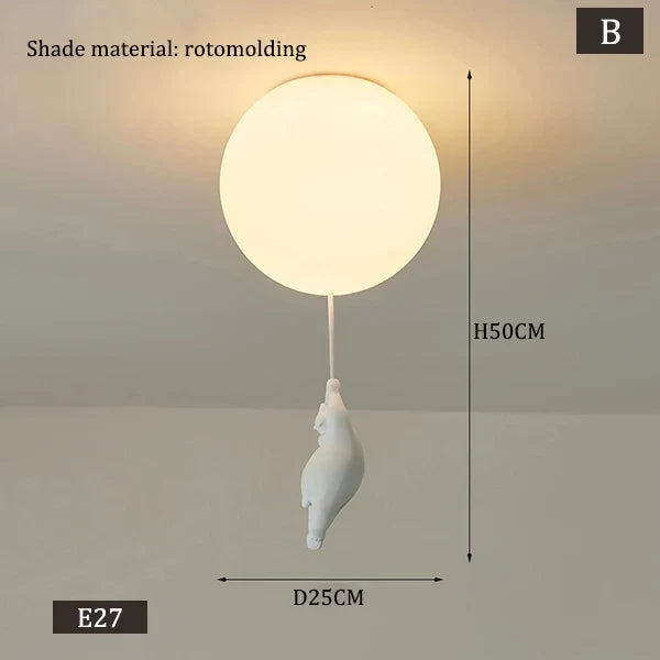 Hengende Bjørn Ballonger Lampe | Luvikno
