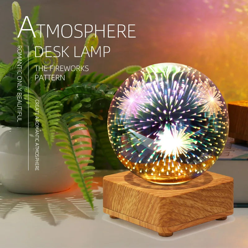 LumiNova 3D Nattlys | Fargeforandrende Stjernehimmel Lampe | USB LED Dekorativ Lys | For Soverom & Gaveideer Luvikno