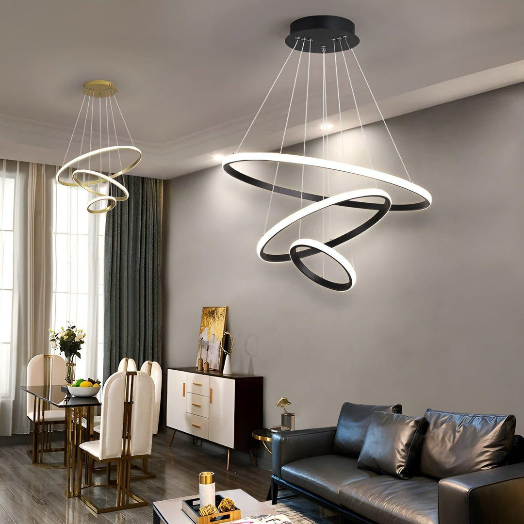 LED pendellampe med kuledesign – Moderne og Elegant | Ideell for stue eller spisestue | Luvikno