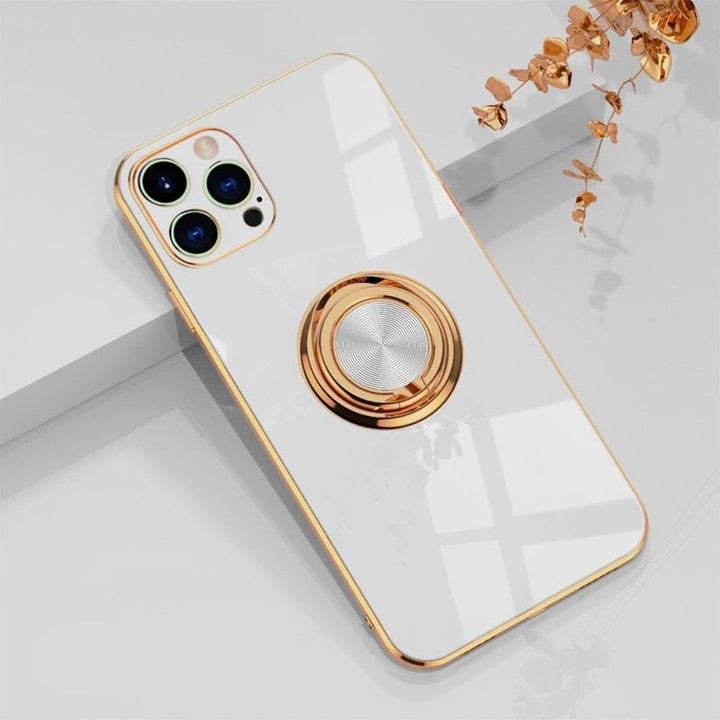 iPhone-deksel med metallstativ ring Luvikno