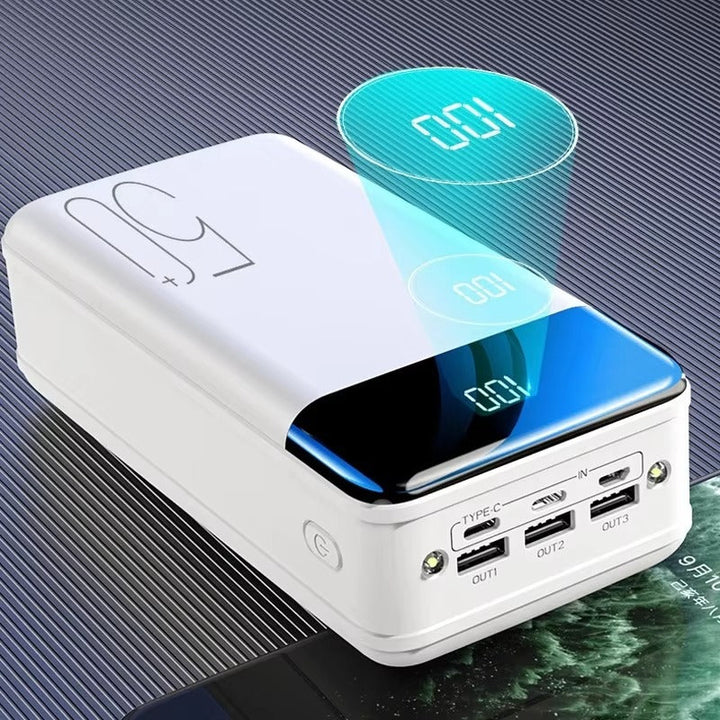 Luvikno | 50,000mAh Ultra-Høy Kapasitet Power Bank – Super Rask Lading for Telefoner, Nettbrett & Laptoper