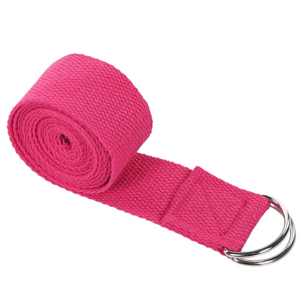 Premium bomull yoga stropp med justerbar D-ring spenne for stretching og pilates Luvikno