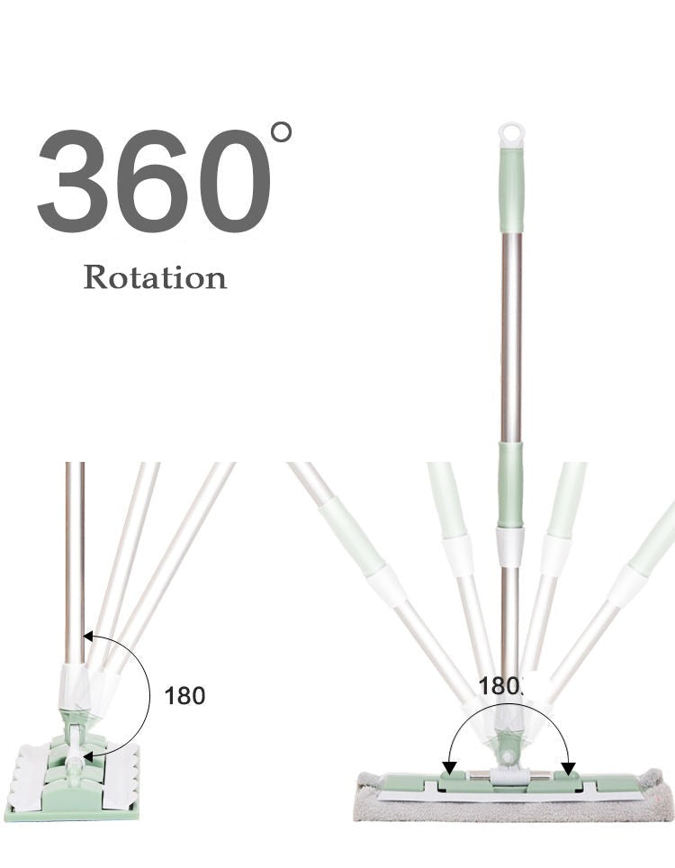 360 Grad Teleskopisk Stor Flat Mop | Luvikno