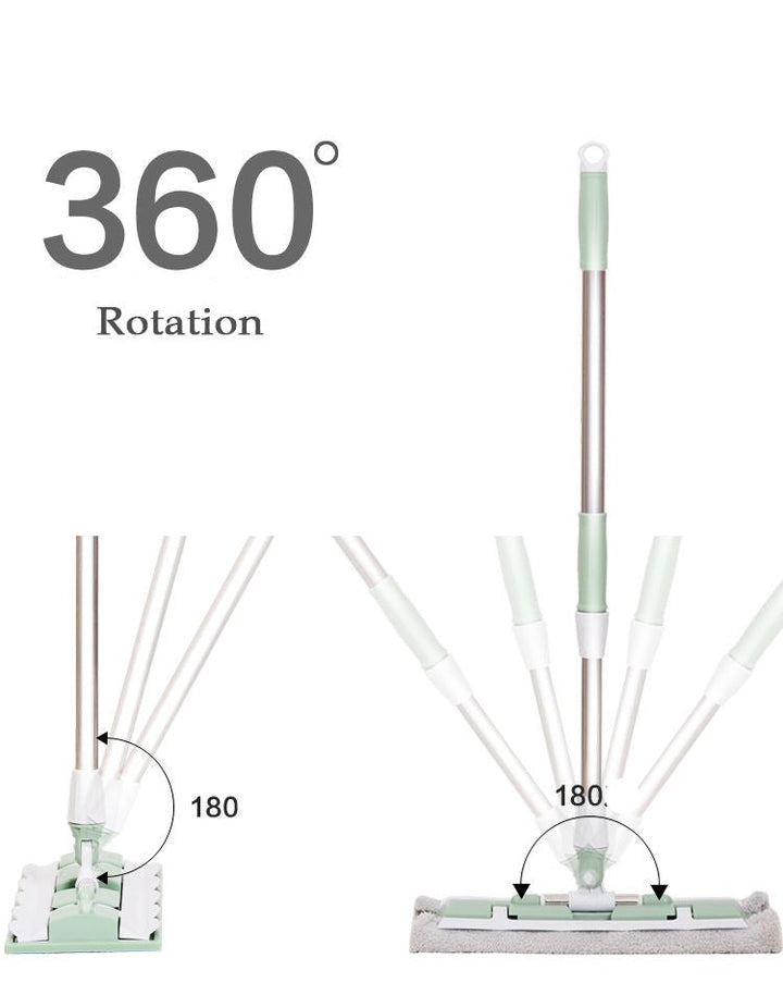360 Grad Teleskopisk Stor Flat Mop | Luvikno