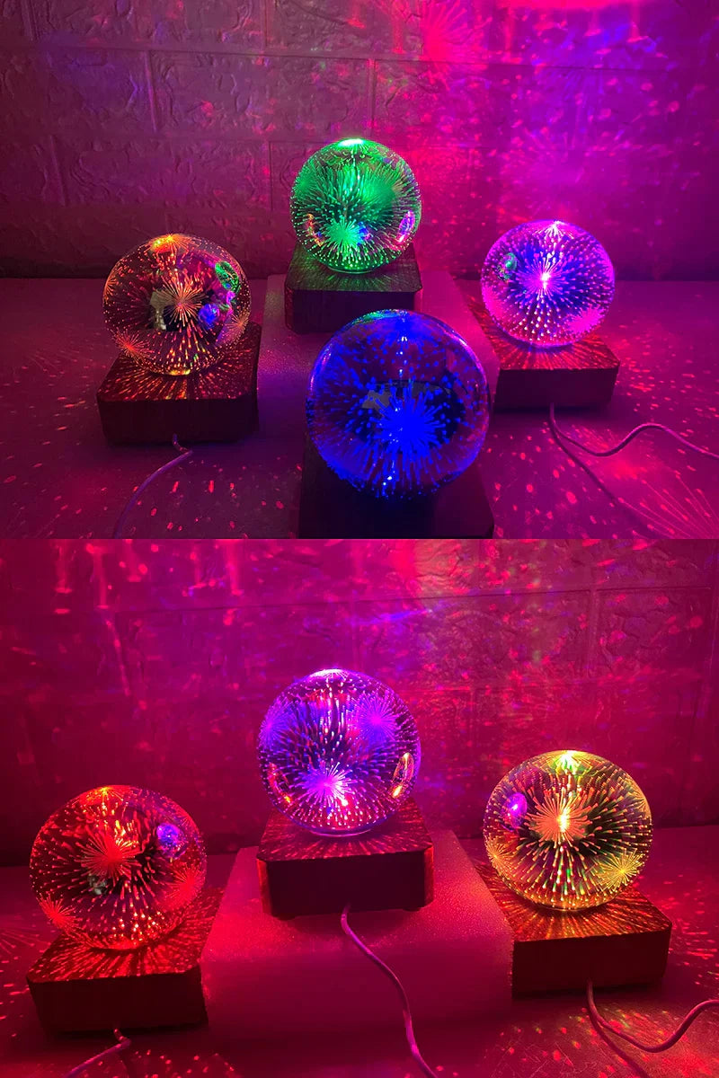 LumiNova 3D Nattlys | Fargeforandrende Stjernehimmel Lampe | USB LED Dekorativ Lys | For Soverom & Gaveideer Luvikno