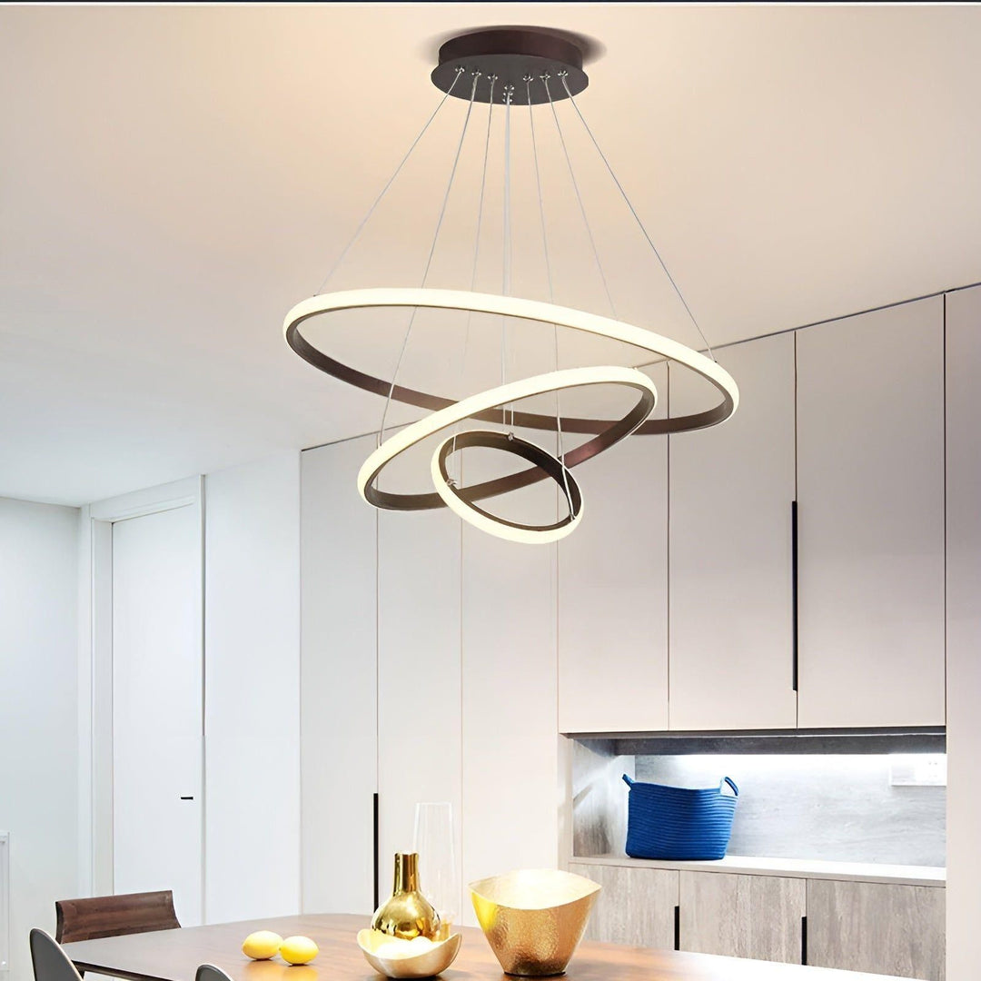LED pendellampe med kuledesign – Moderne og Elegant | Ideell for stue eller spisestue | Luvikno