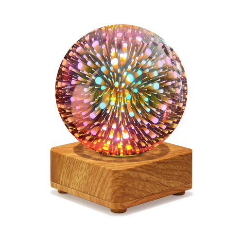 LumiNova 3D Nattlys | Fargeforandrende Stjernehimmel Lampe | USB LED Dekorativ Lys | For Soverom & Gaveideer Luvikno