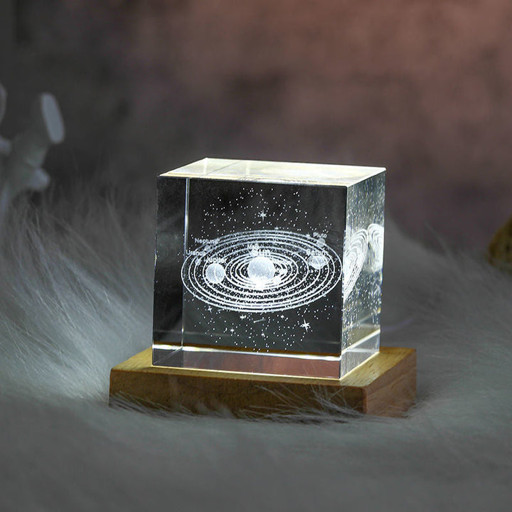 3D Krystall Torg Moon Nattlys | Luvikno