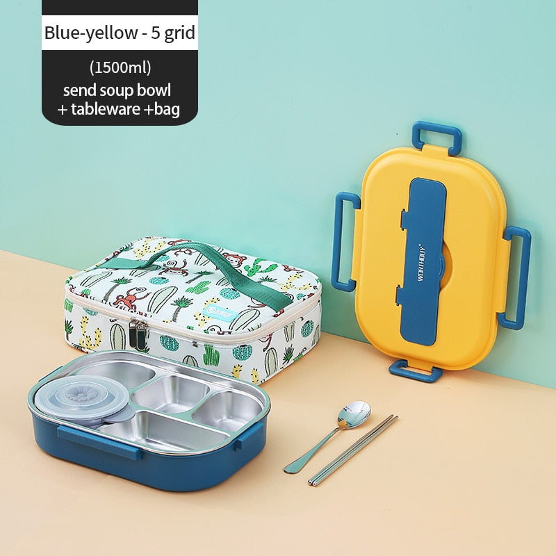 Rustfritt Stål Multi Rom Kids Matboks | Luvikno