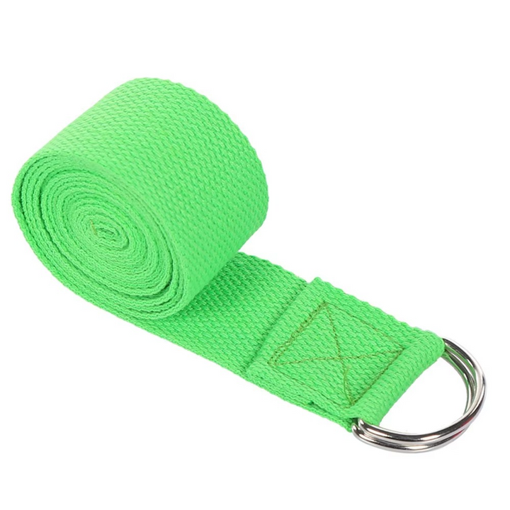 Premium bomull yoga stropp med justerbar D-ring spenne for stretching og pilates Luvikno