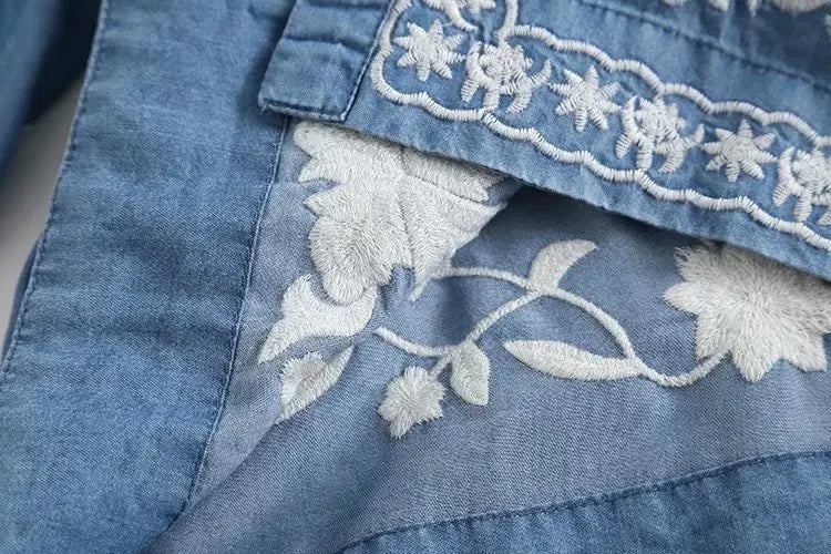 Luvik | Denim Bloom Cardigan