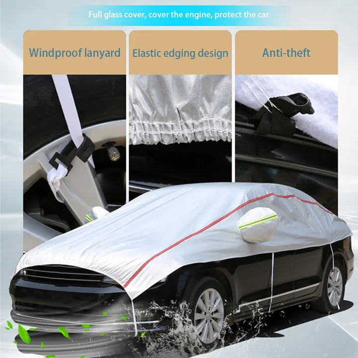 Luvikno | AutoVioro Vanntett Biltrekk | UV & Varmebeskyttelse | Vindbestandig & Tyverisikret | Nano-Oxford Stoff