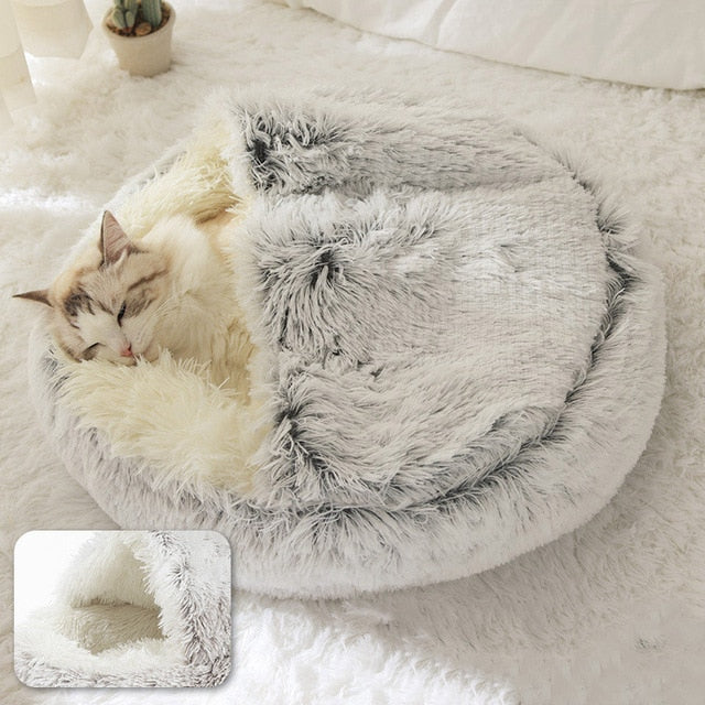 Rund Plysj Hundeseng | Luvikno