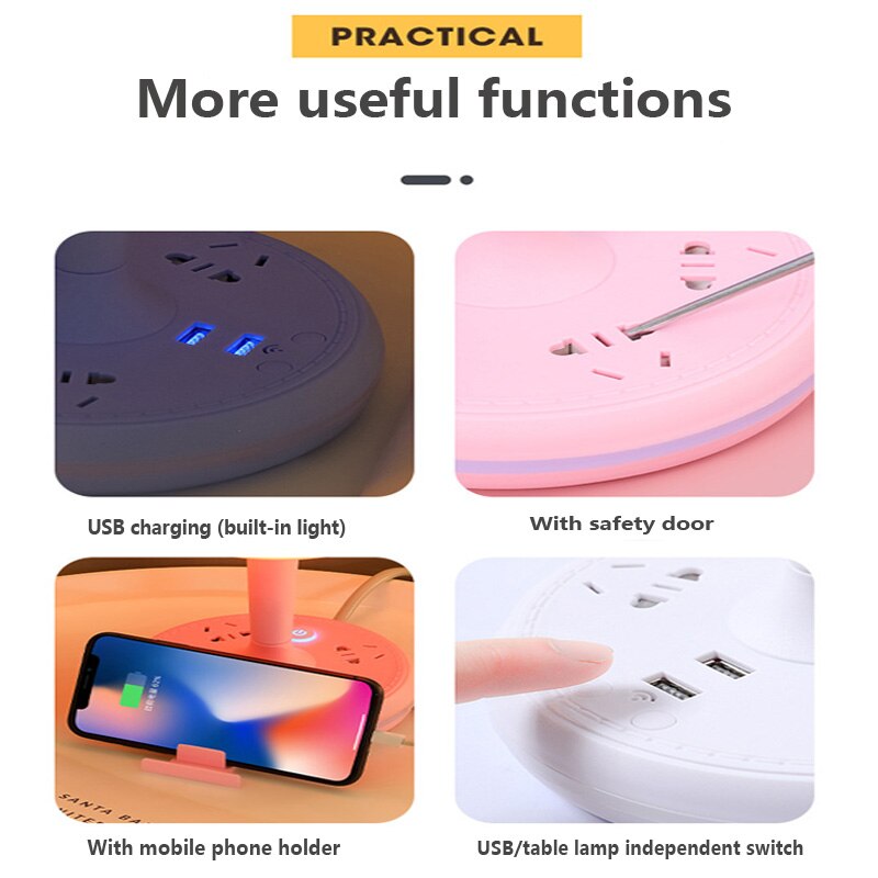 Multi Power Strip Phone Holder TaLuviknoe Lamp | Luvikno
