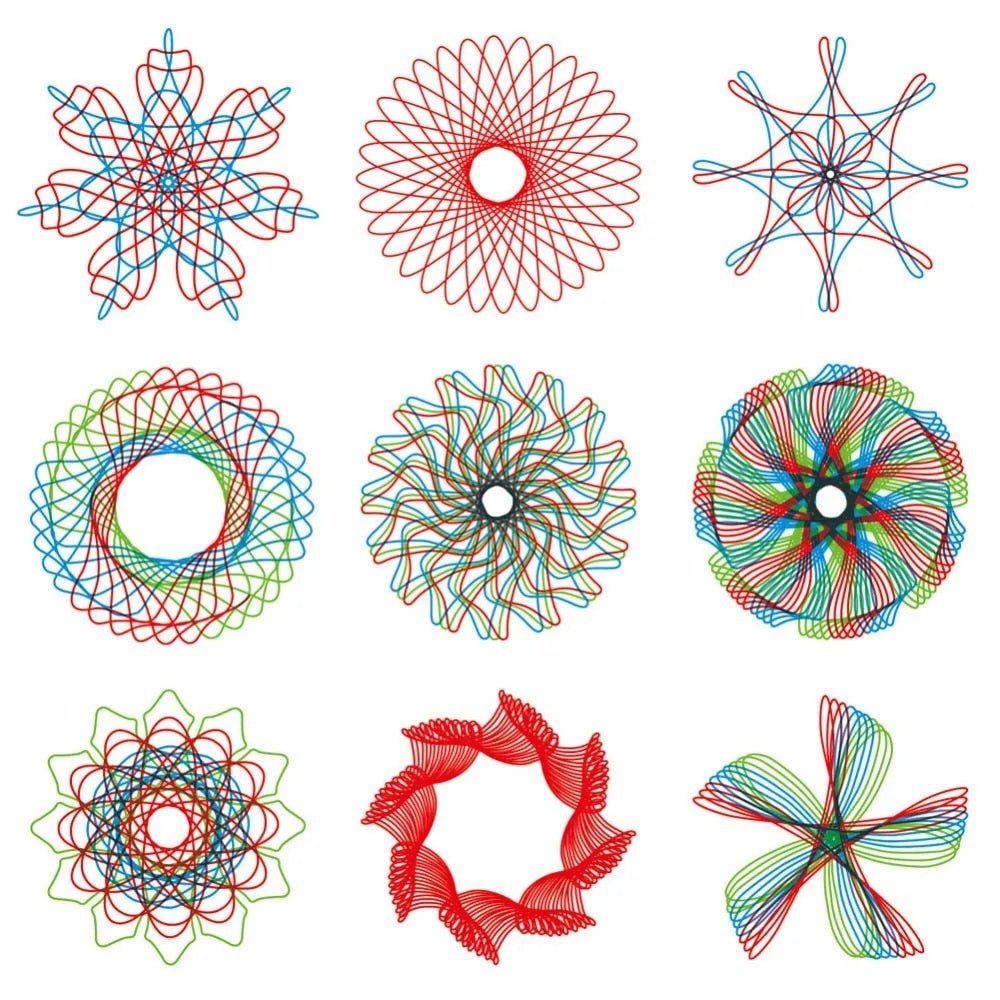 Luvikno | Spirograph Tegnesett - Kunstnerisk Presisjon - Blændende Kreasjoner !