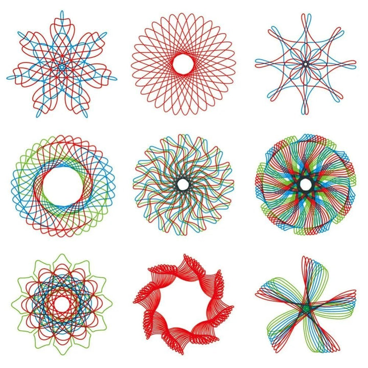 Luvikno | Spirograph Tegnesett - Kunstnerisk Presisjon - Blændende Kreasjoner !