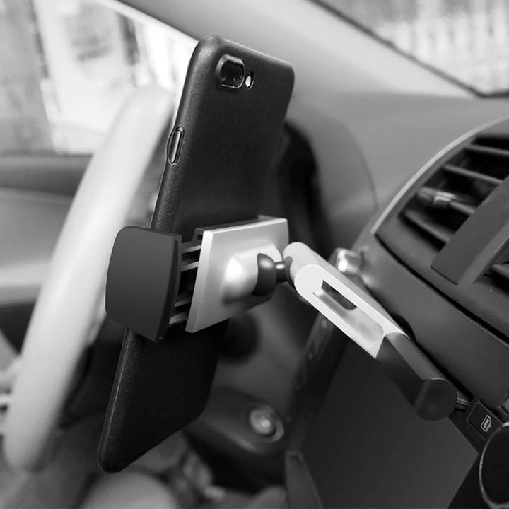 Luvikno | DriveFlexx Handy Mount Bil CD-spor | 360° roterbar | Stabil & Universell | Fleksibel Lazy Arm