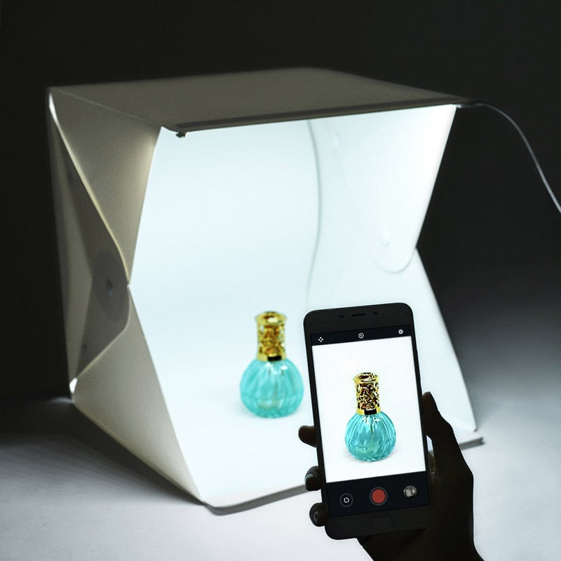 Mini Fotostudio - Sammenleggbart Lightbox med LED | Luvikno
