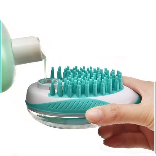 2-i-1 Såpe Dispenser og Massasje Sprayer for Hunde Luvikno