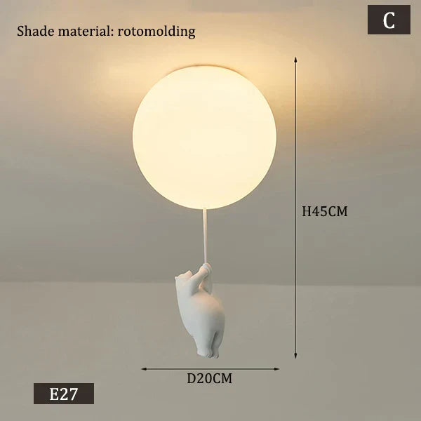 Hengende Bjørn Ballonger Lampe | Luvikno