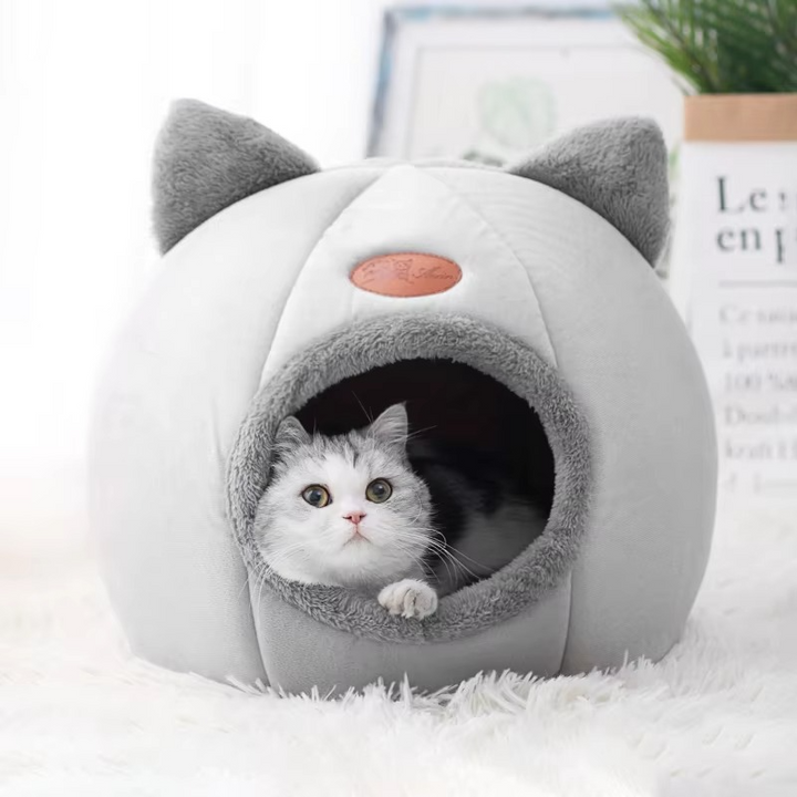 Cozy Cave Vinter Katt- og Lite Hundeseng Luvikno
