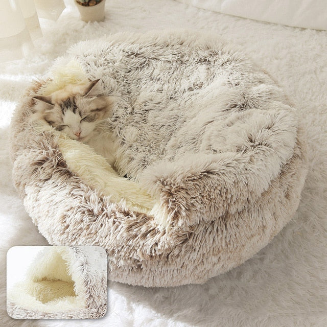 Rund Plysj Hundeseng | Luvikno