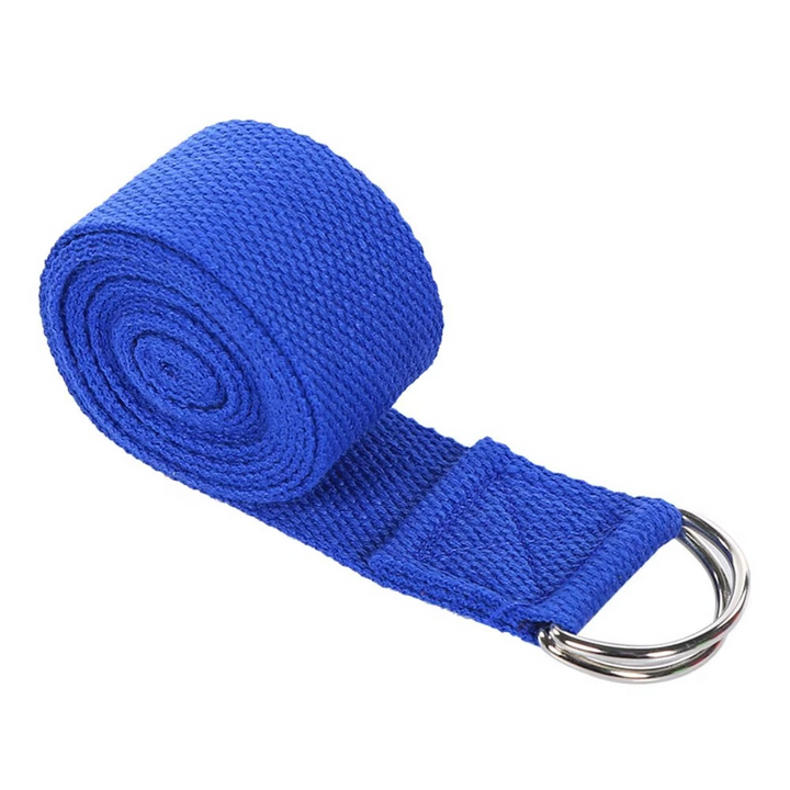 Premium bomull yoga stropp med justerbar D-ring spenne for stretching og pilates Luvikno