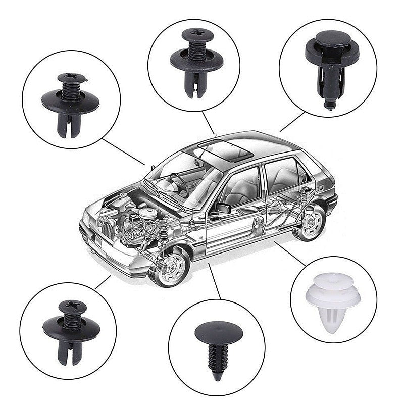 100stk Auto Festepinne Rive Bumper Bil Klips Sett | Luvikno