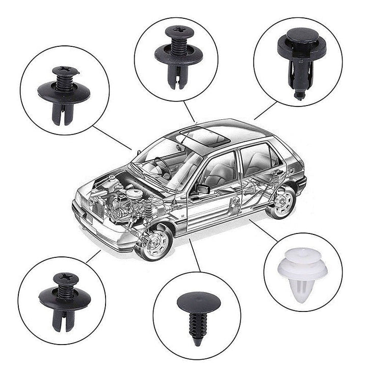 100stk Auto Festepinne Rive Bumper Bil Klips Sett | Luvikno