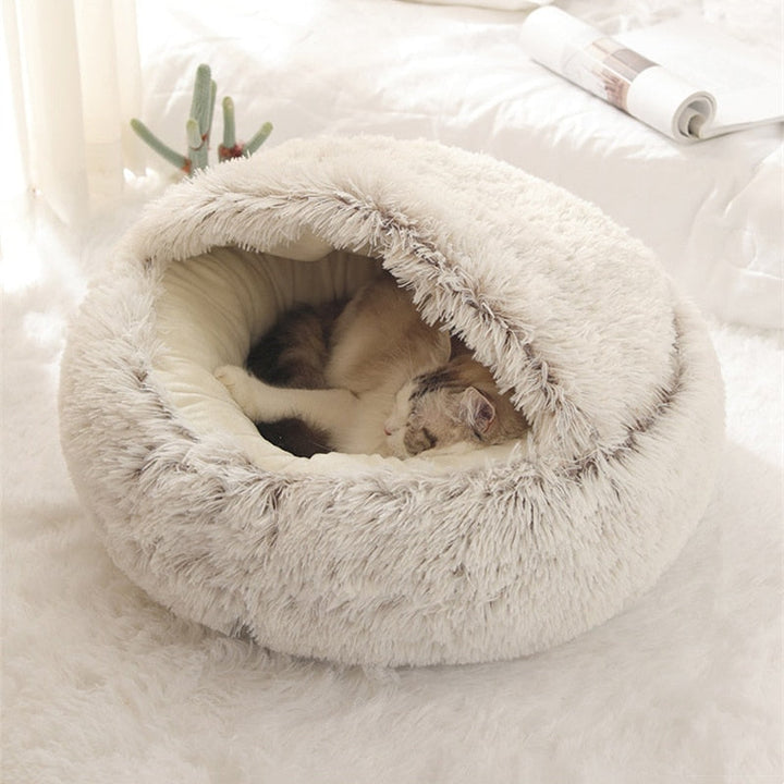 Rund Plysj Hundeseng | Luvikno