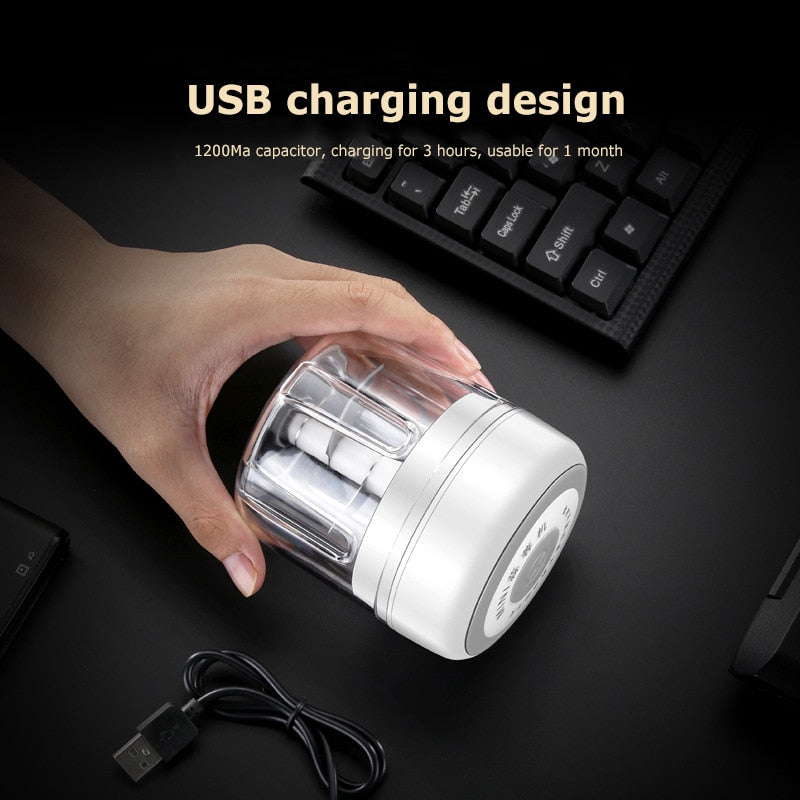 MiniChop Elektrisk Hakkemaskin – 150ml – USB oppladbar – Kompakt & Kraftig | Luvikno