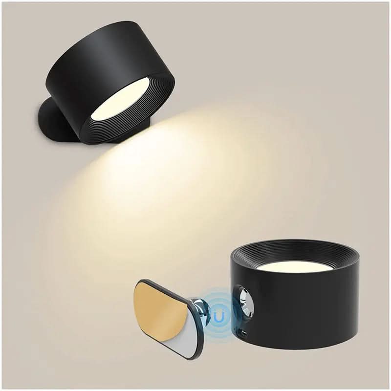 Luvikno | 360° Vegglampe – Trådløs, USB oppladbar & 3 lysnivåer for fleksibel belysning