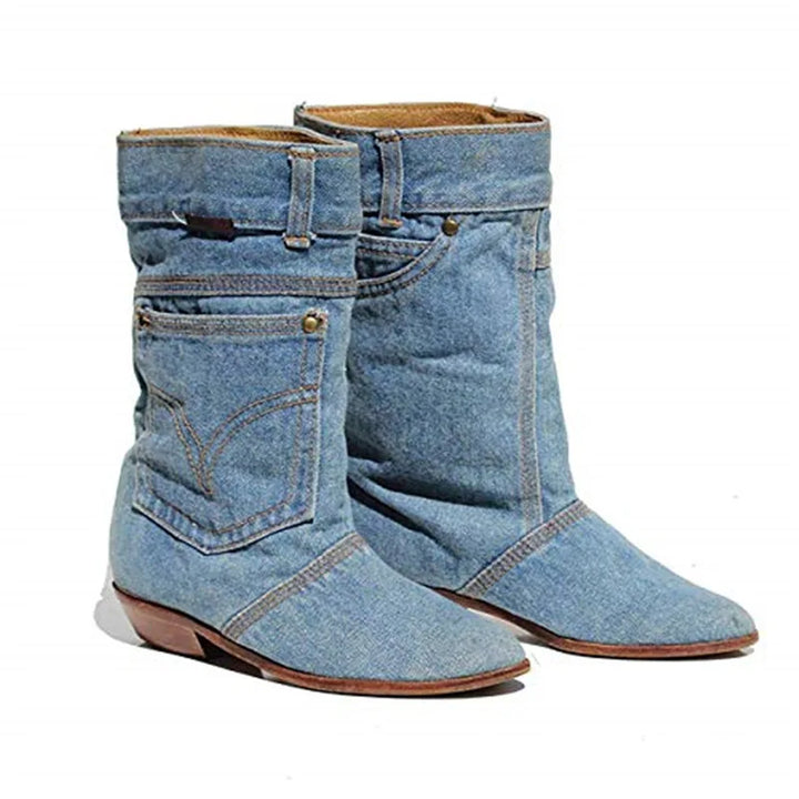 Luvik - Jeans ankelsko med liten hæl