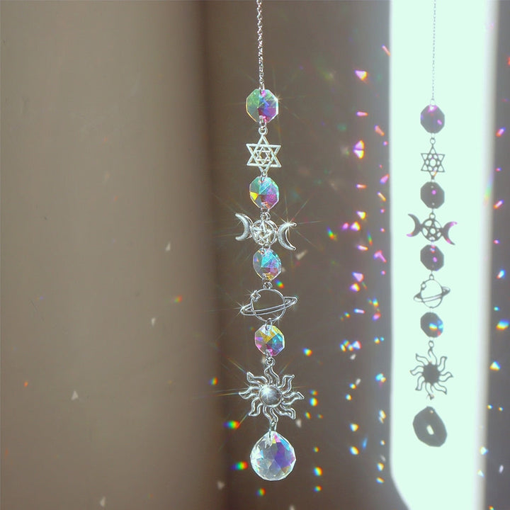 Dream Combo Symphony Crystal Vindklokke Måne Solfanger | Luvikno