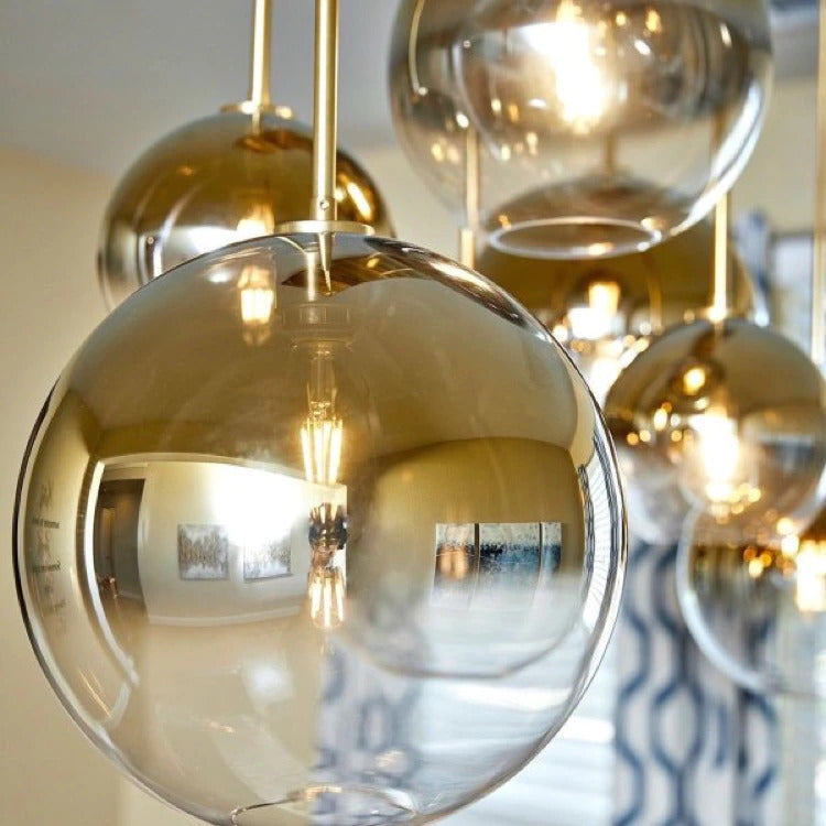 Moderne Glass Sphere Pendellamper | Luvikno
